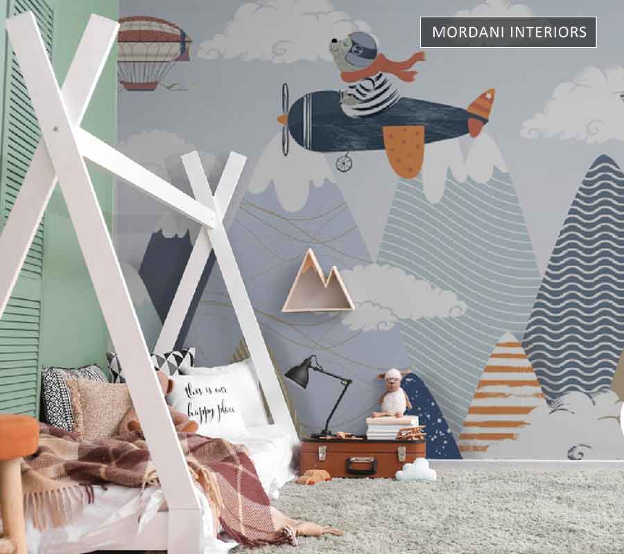 MOUNTAIN NURSERY AIR BALLOONS KIDS WALL MURALS _ K